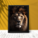Quadro Decorativo Leão Majestoso, força 33x45cm