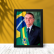 Quadro Decorativo Bolsonaro Presidente Patriota 33x45cm