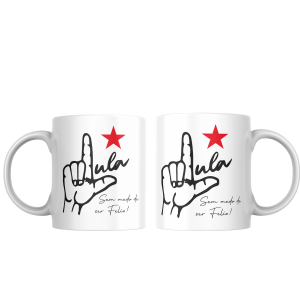 Caneca Porcelana Lula Sem medo de ser Feliz Polimero 350ml     