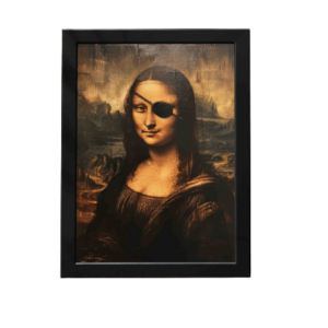 Quadro Decorativo Mona Lisa Pirata 33x45cm QUADRO COM MOLDURA 33x45cm    