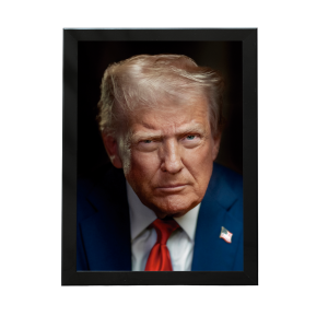 Quadro Decorativo Trump Presidente Patriota 33x45cm QUADRO COM MOLDURA 33x45cm    