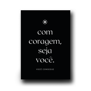 Quadro Decorativo em MDF com coragem seja você - 20x30cm MDF 20X30cm    