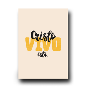 Quadro Decorativo em MDF  Cristo Vivo Esta  20x30cm MDF 20X30cm    