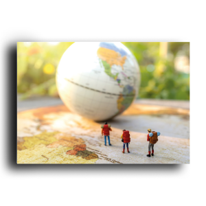 Quadro Decorativo em MDF Globo Viajar, Viagem - 20x30cm MDF 20X30cm    