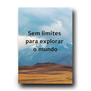 Quadro Decorativo em MDF  Sem Limites para Explorar o Mundo 20x30cm MDF 20X30cm    