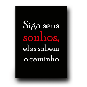 Quadro Decorativo em MDF  Siga Seus Sonhos  - 20x30cm MDF 20X30cm    