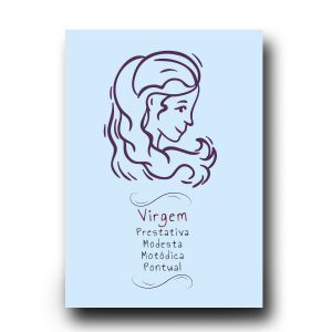 Quadro Decorativo em MDF Signo VIirgem  - 20x30cm MDF 20X30cm    