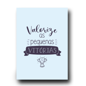 Quadro Decorativo em MDF  Valorize as Pequenas Vitorias 20x30cm MDF 20X30cm    