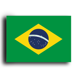 Quadro Decorativo em MDF  Bandeira Brasil, Patriota  - 20x30cm MDF 20X30cm    
