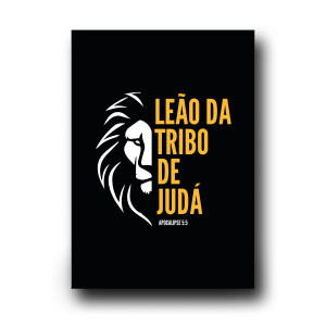 Quadro Decorativo Gospel em MDF Leão Tribo de Juda - 20x30cm MDF 20X30cm    