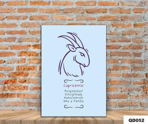 Quadro decorativo MDF 20X30cm Signo Capricornio