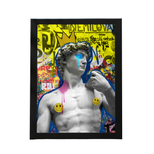 Quadro Decorativo Michelangelo Pop 33x45cm QUADRO COM MOLDURA 33x45cm    