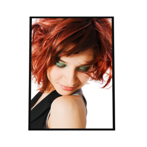 Quadro Decorativo para Salão de Beleza Cabelo Ruivo 33x45cm QUADRO COM MOLDURA 33x45cm    
