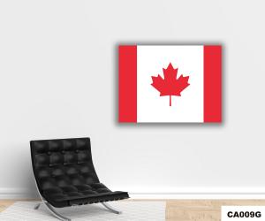 Quadro Para Sala Decorativo - 90x70cm \"Canada\" Canvas 90x70cm 4x0 - Colorido Madeira Borda Infinita 