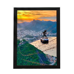 Quadro Decorativo Bonde Rio de Janeiro 33x45cm QUADRO COM MOLDURA 33x45cm    